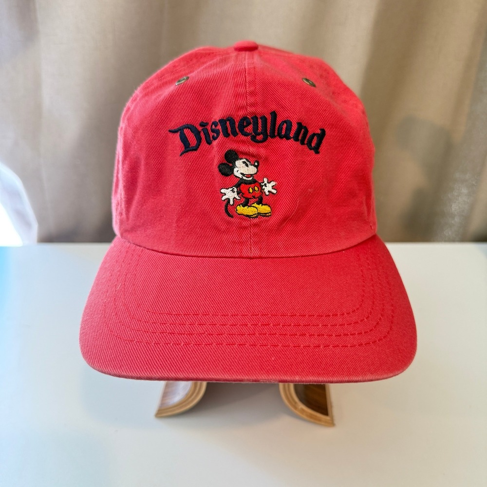 Vintage Disneyland Mickey Mouse Red Baseball Cap Goofy's Hat Co Strapback Hat